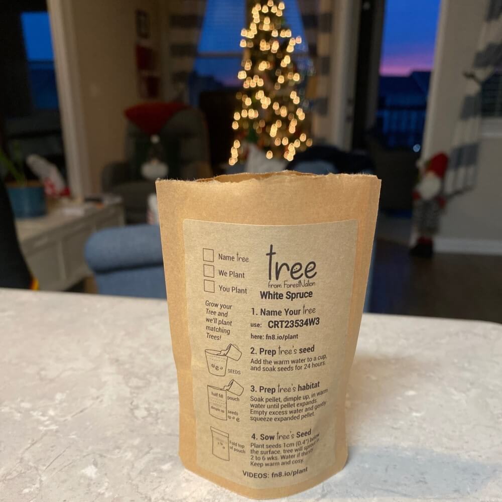 holiday tree kit pouch at home with tree decor