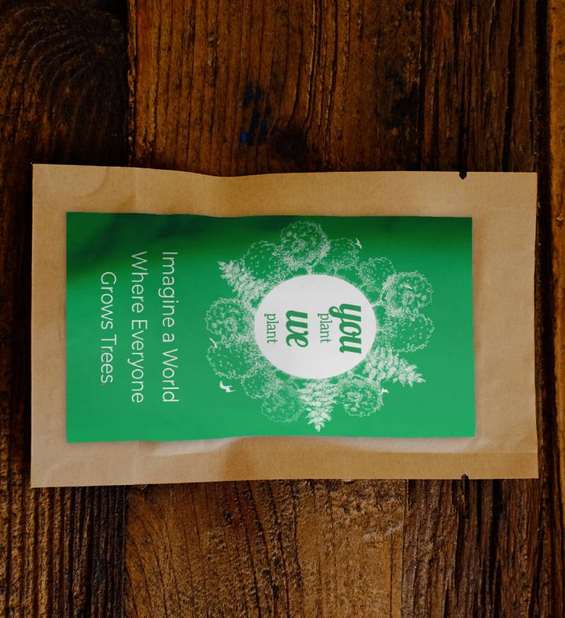 Pack of 100 Tree Kit Pouches, We Plant 1000 More Trees