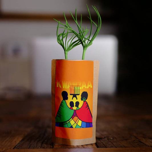 Happy Kwanzaa Candles and People